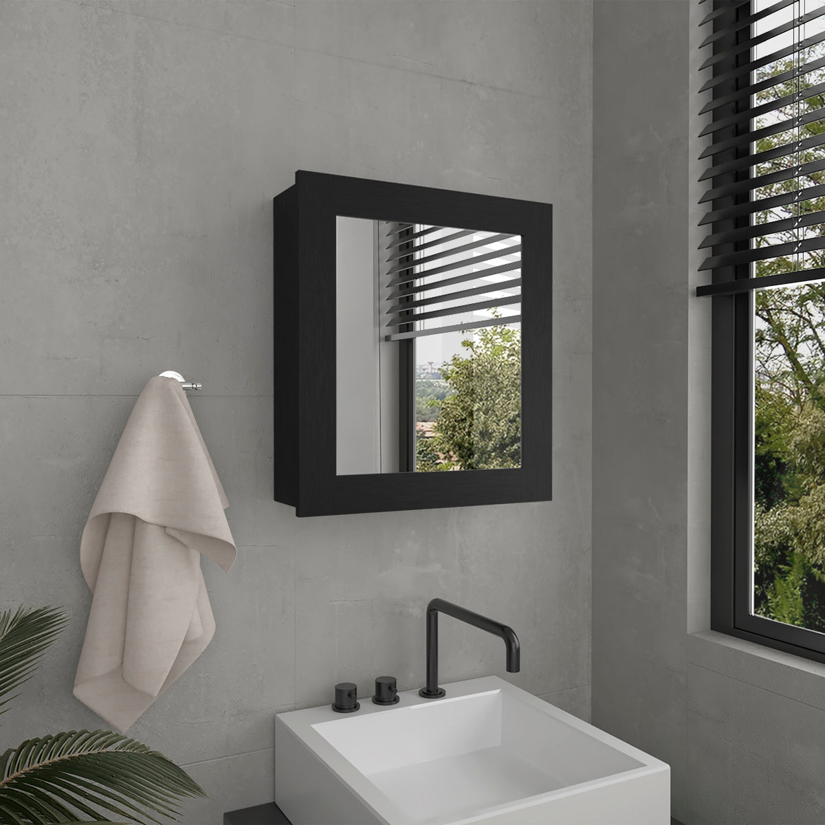 Luma Medicine Cabinet with Mirror Door 20.5' High Cabinet Organizer with Two interior Shelves  for Bathroom, Kitchen, Mudroom