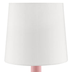 17.25" Tall Modern Mid-Century Touch On Table Lamp, Powder Pink