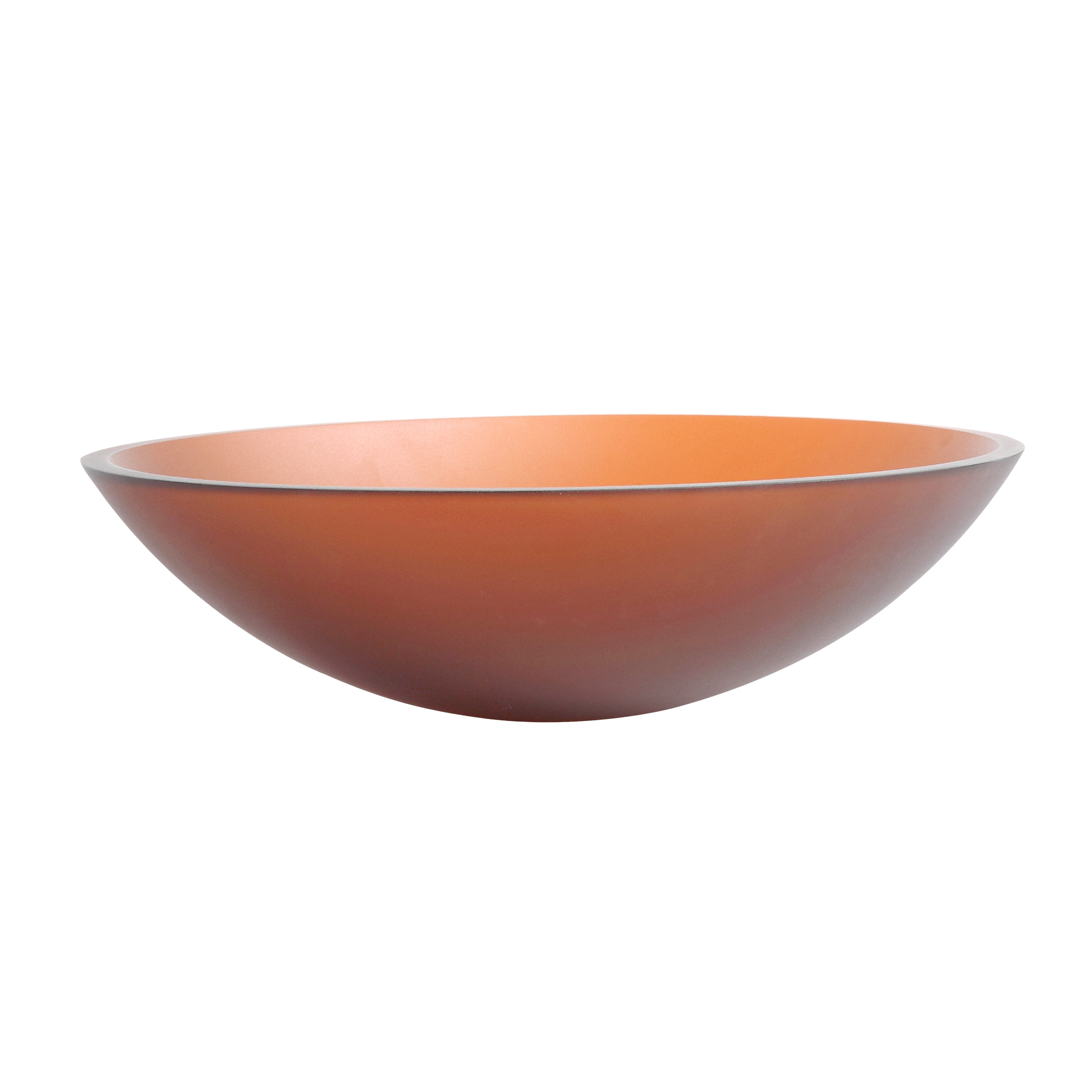 Tempered Glass Matte Bathroom Vessel Sink, Oval Bathroom Basin Matt Tea