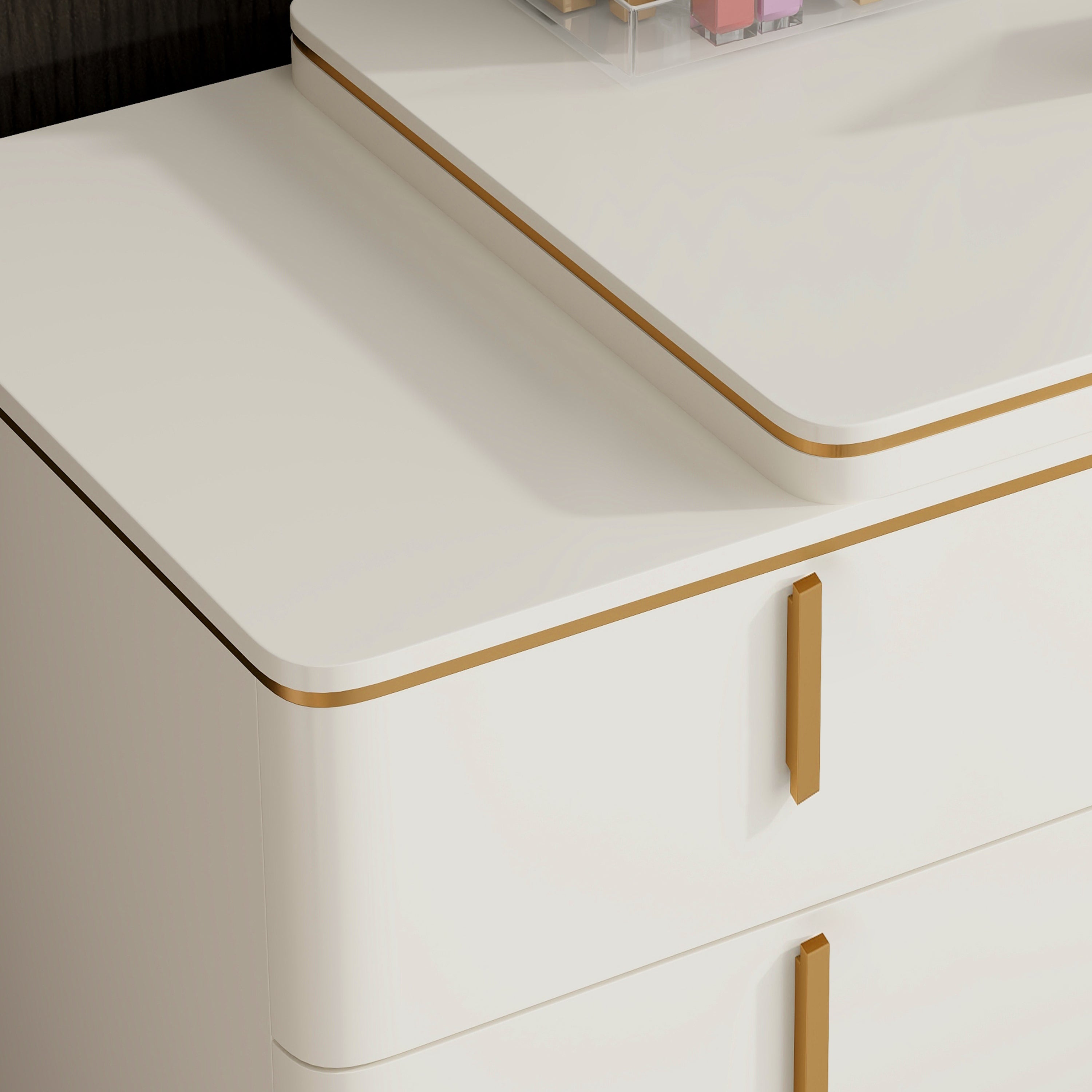 Modern Makeup Vanity Set - Beige
