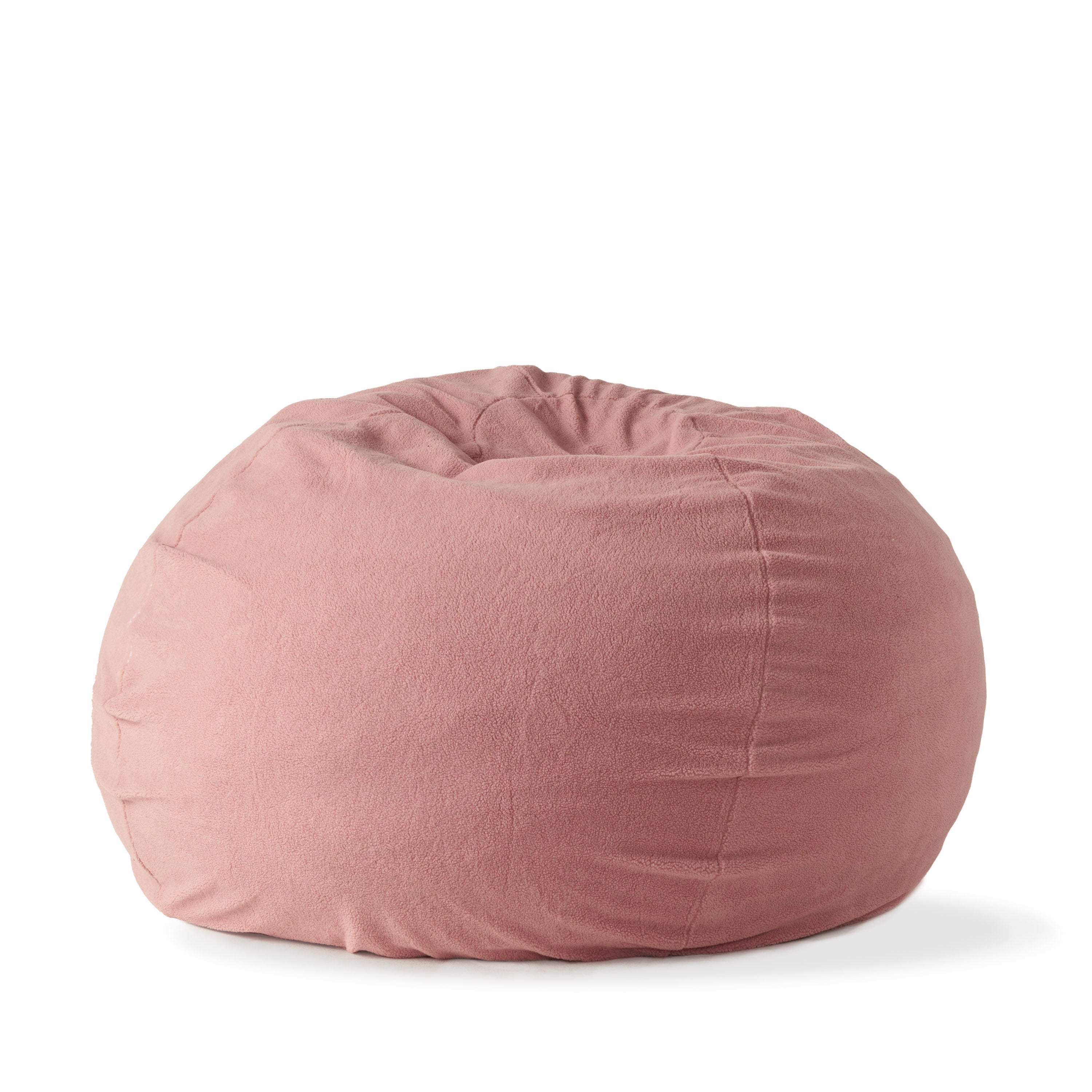Mead Shearling 5 Ft. Bean Bag - Brush Pink Teddy
