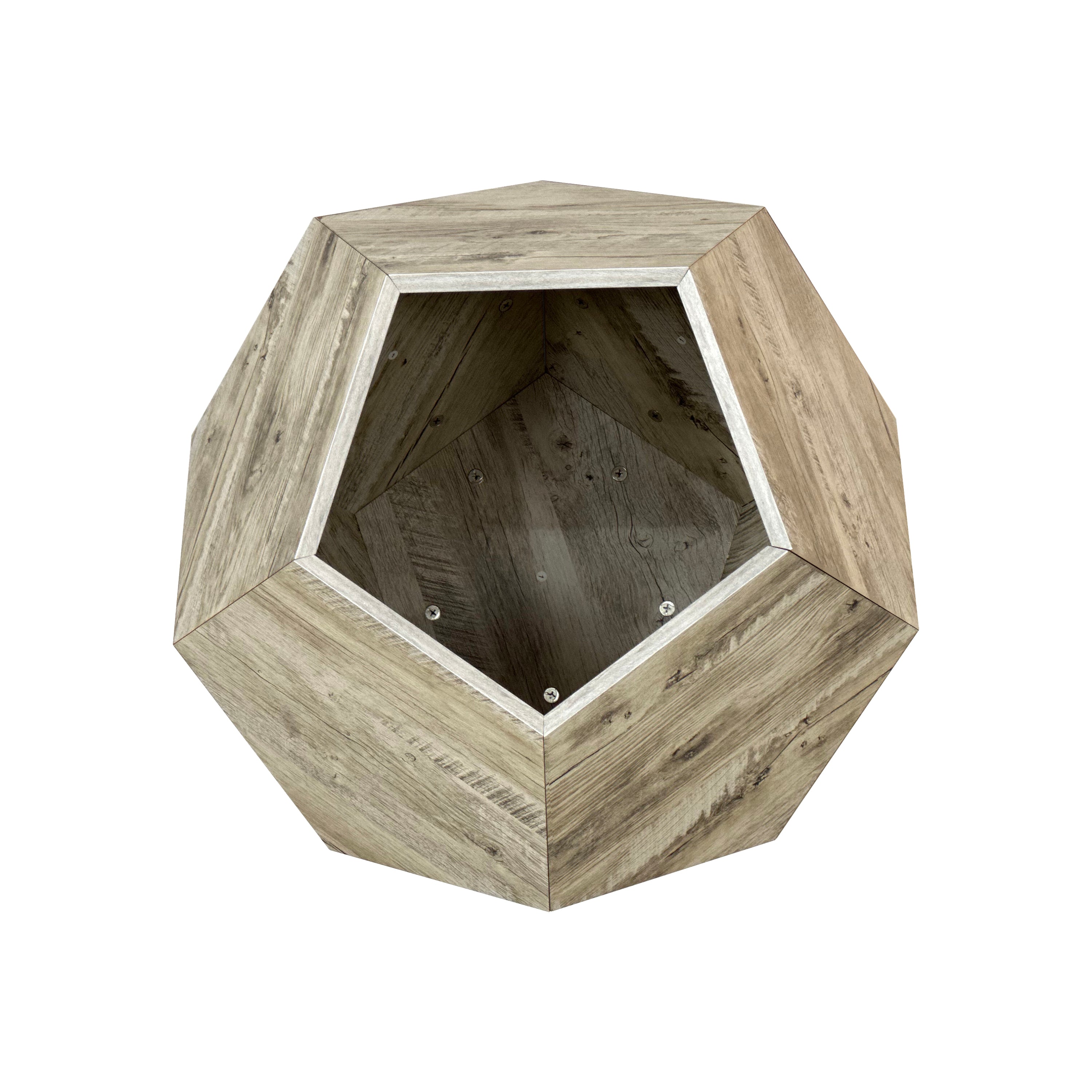 25.98'' Modern Pet Furniture Cat Litter Box, Sofa Side Table, Planter MDF Multifunctional Furniture, Colored Flower Oak