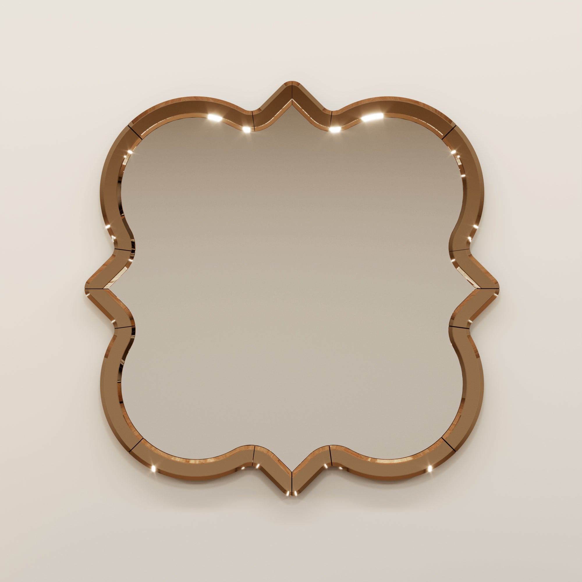 Wall-Mounted Silver Decorative Round Wall Mirror 24x24 inch