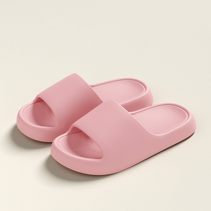 Solid Thick-soled Home Slippers Summer Non-slip Floor Bathroom Slipper For Women