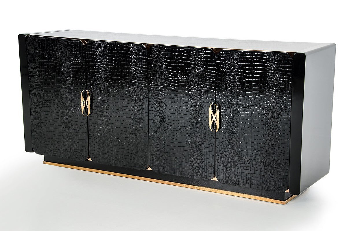 Modern Black & Rosegold Buffet