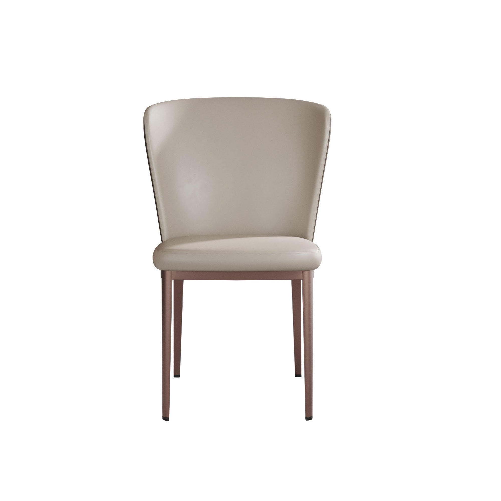 Modern Dining Chairs - White + Grey (Set of 2)