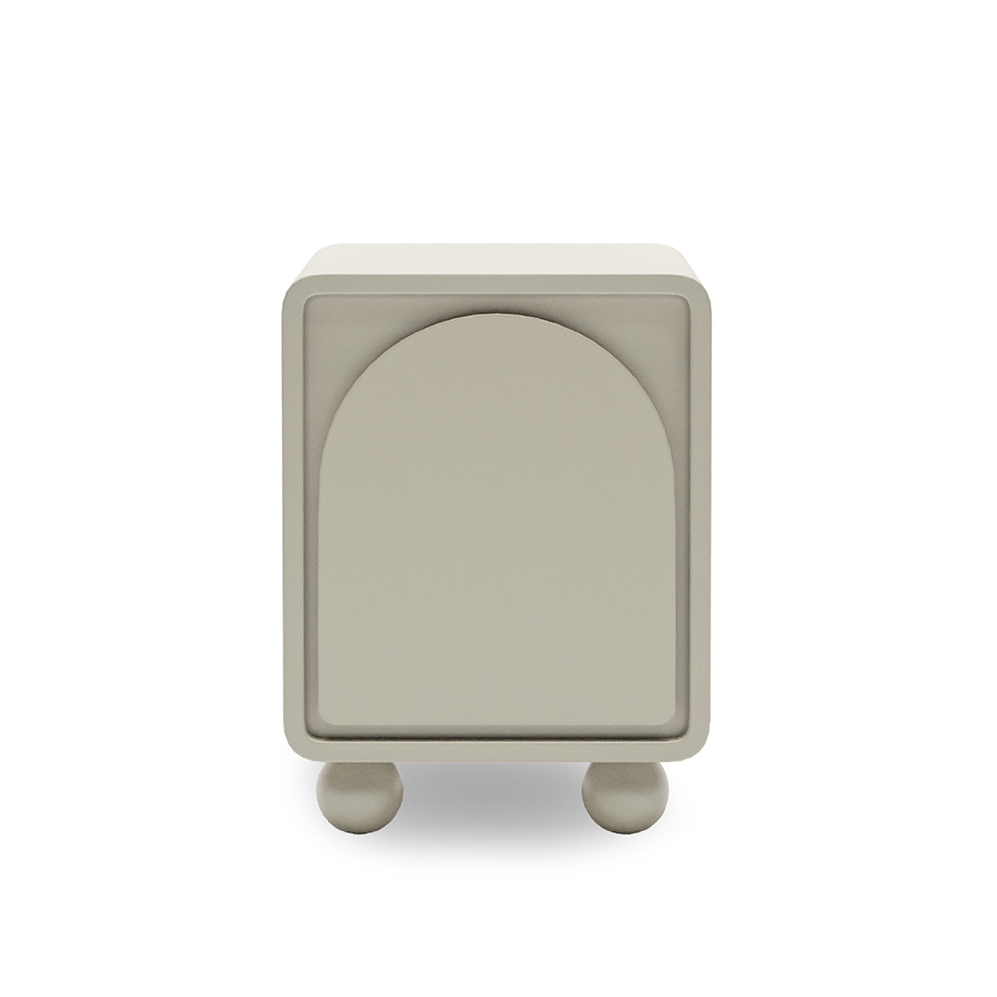 Wooden Nightstand with a Storage - White