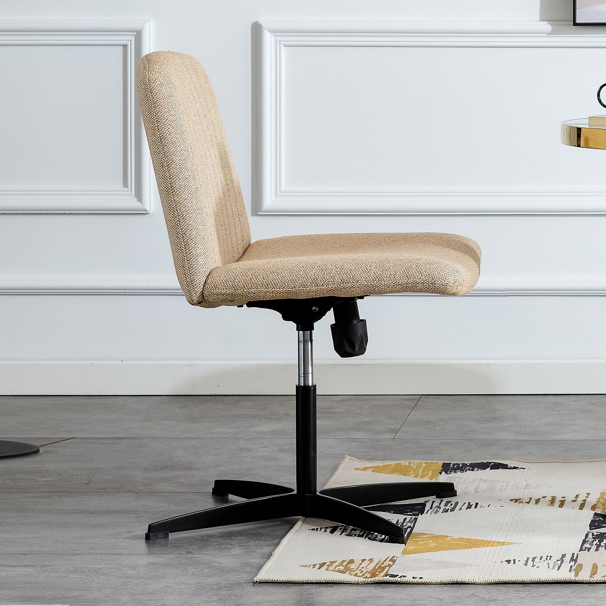 Chair Office Chair Adjustable 360 ° Swivel Cushion Chair - Linen Beige