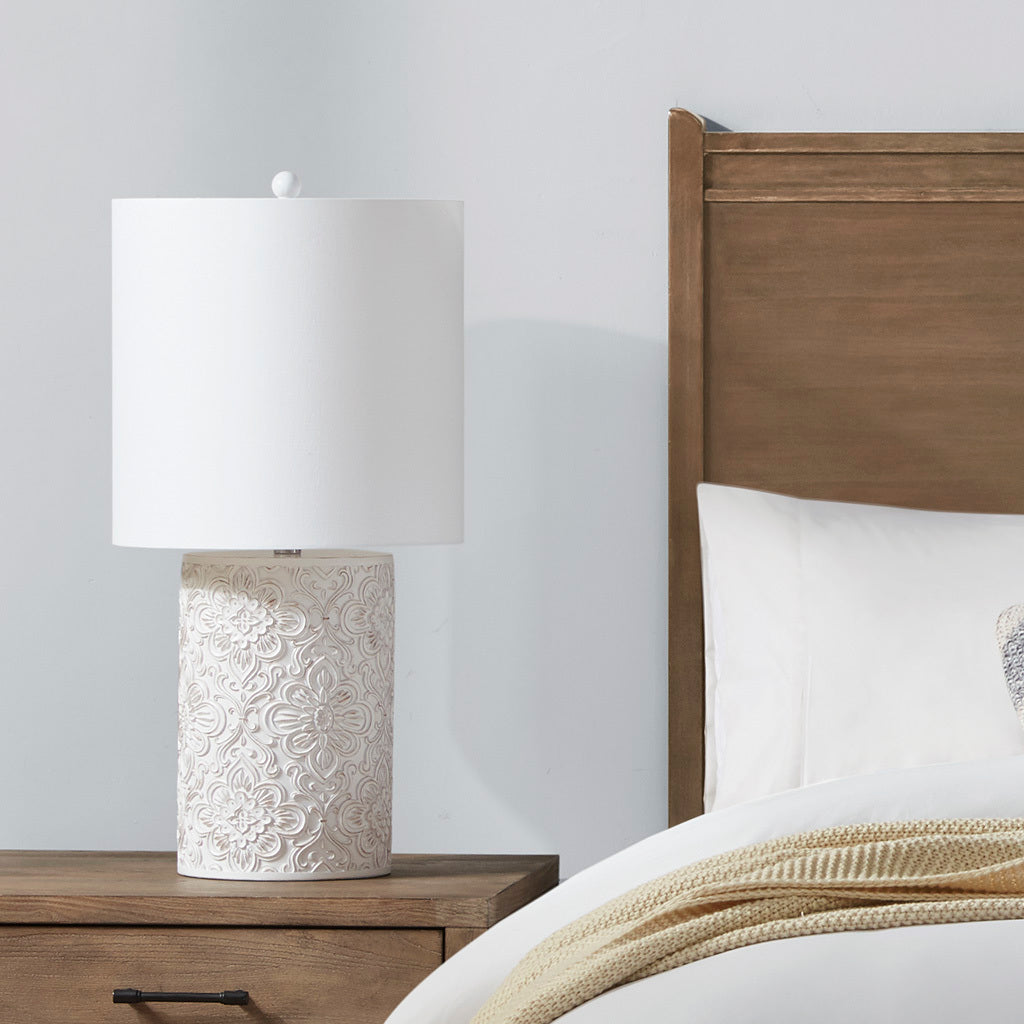 Floral Resin Table Lamp