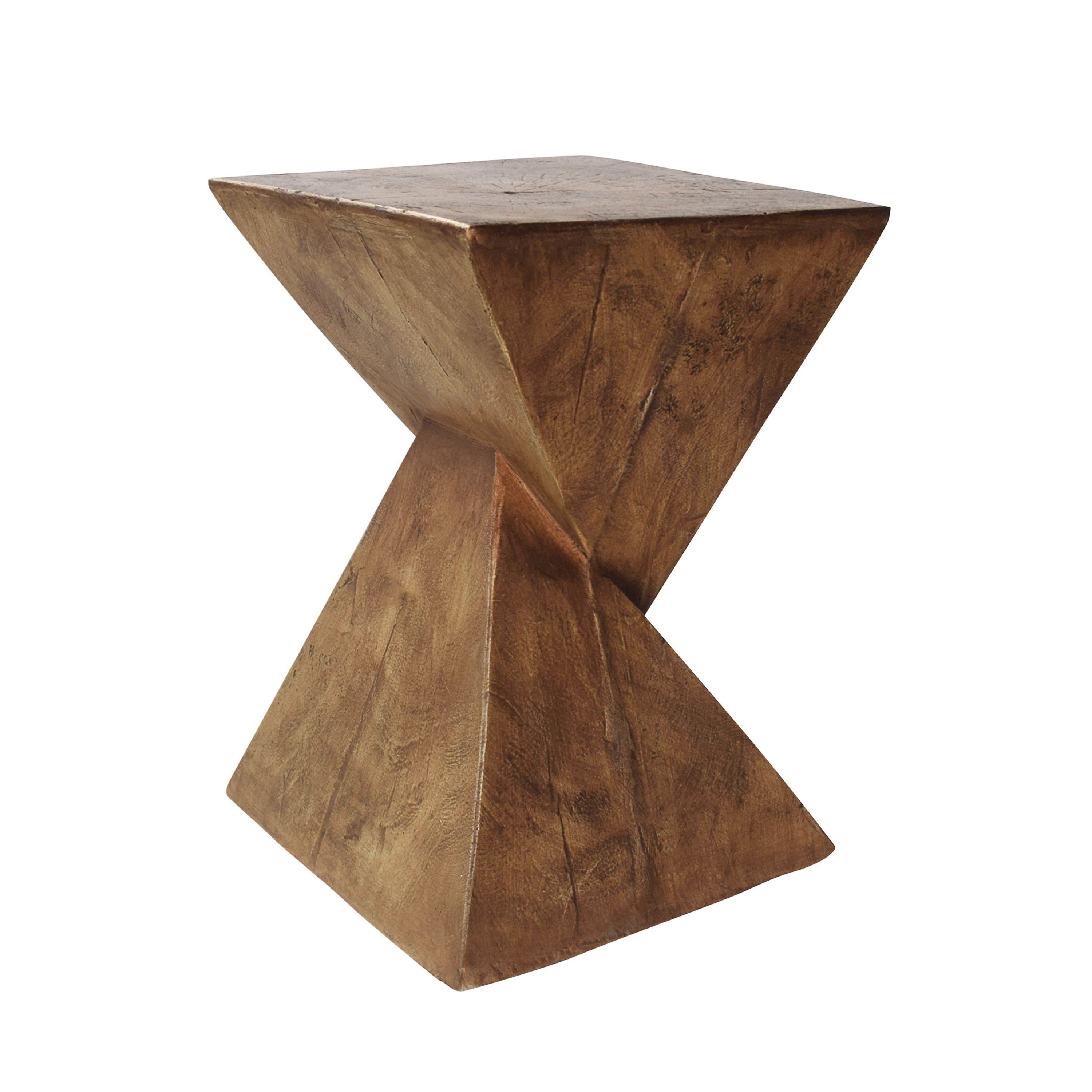 Modern Hourglass Side Table - Natural