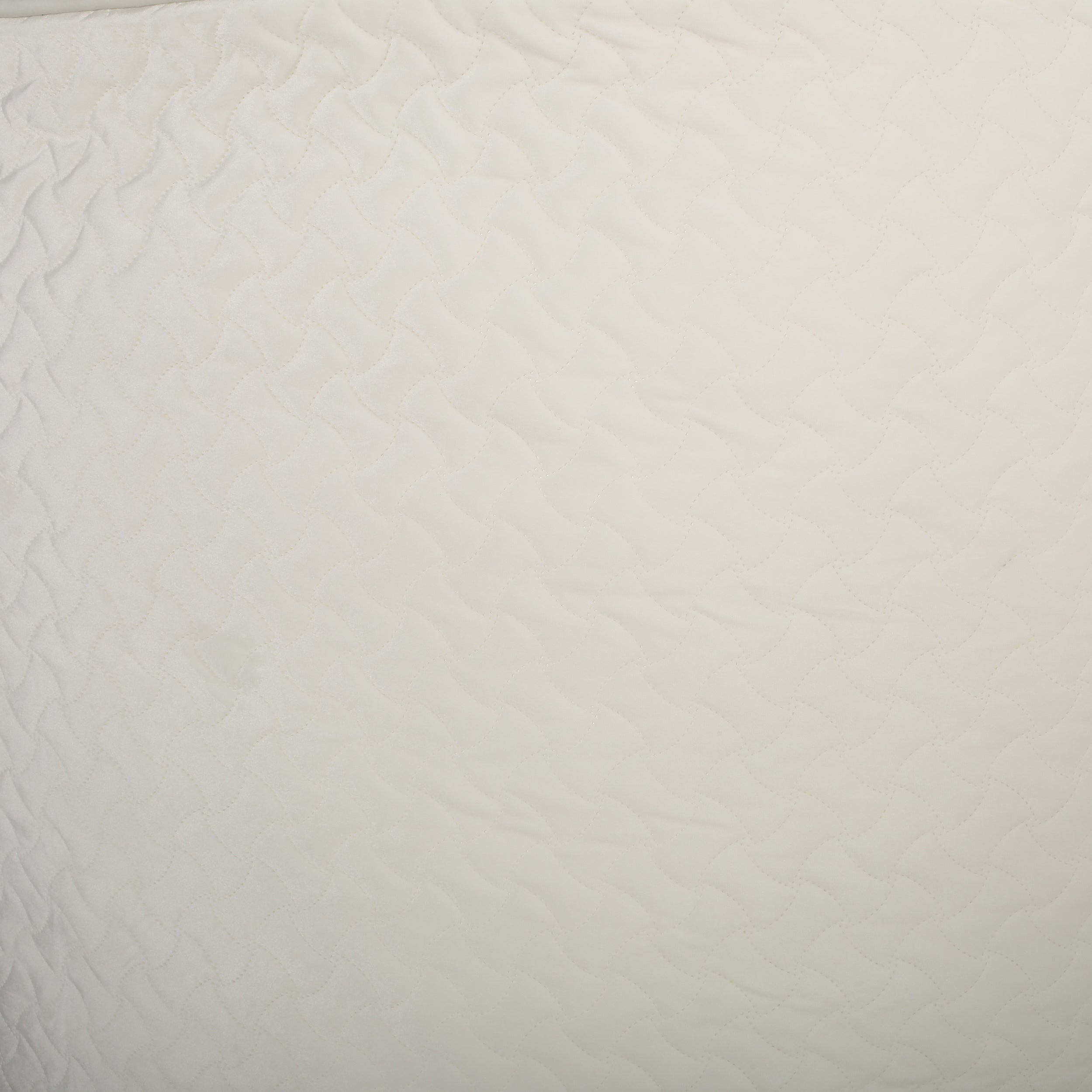 Glam 4 Foot Velvet Quilt Patterned Beanbag - Ivory