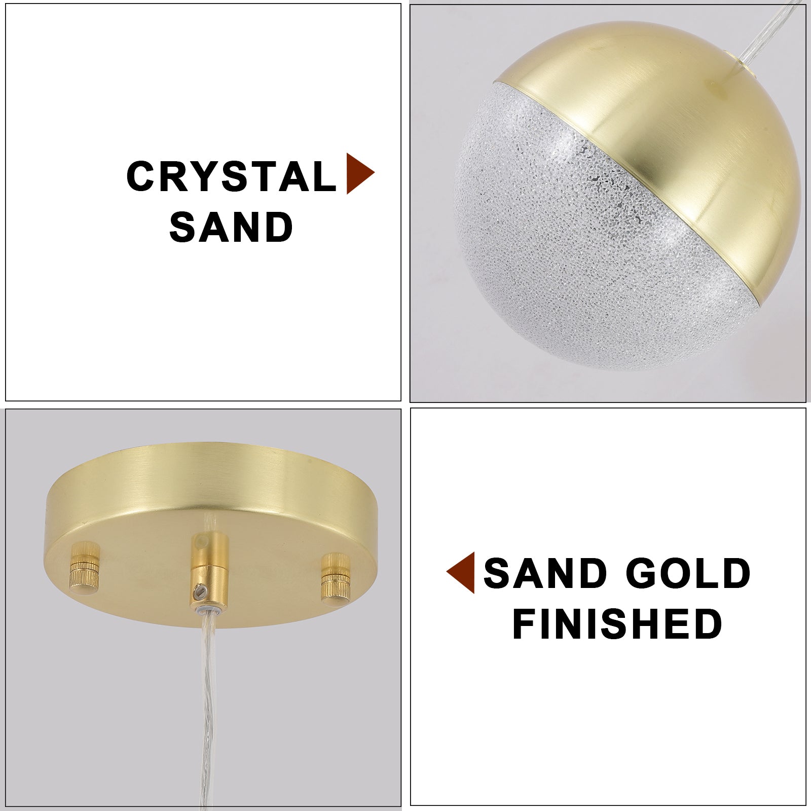 Pendant Light with Dimmable LED (Set of 3) - Gold