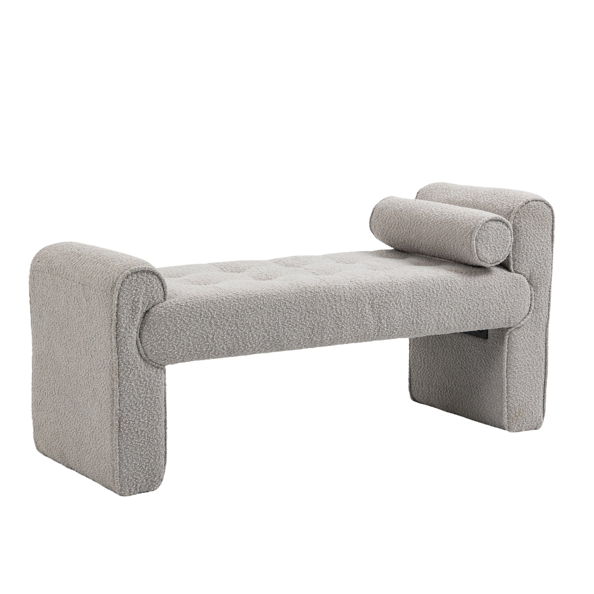 Modern Ottoman Bench - Light Gray