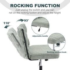 Armless Office Desk Chair No Wheels - Green