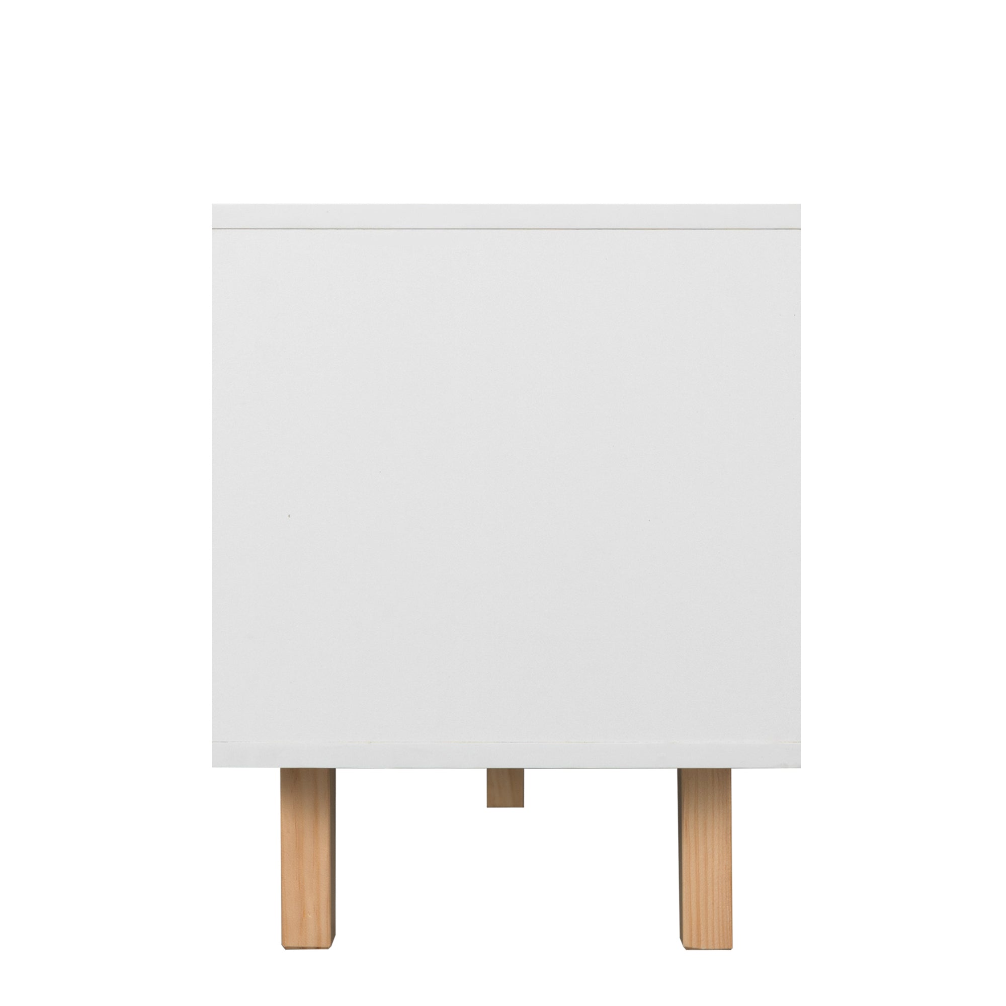 TV Media Console with LED Remote Control Light - White