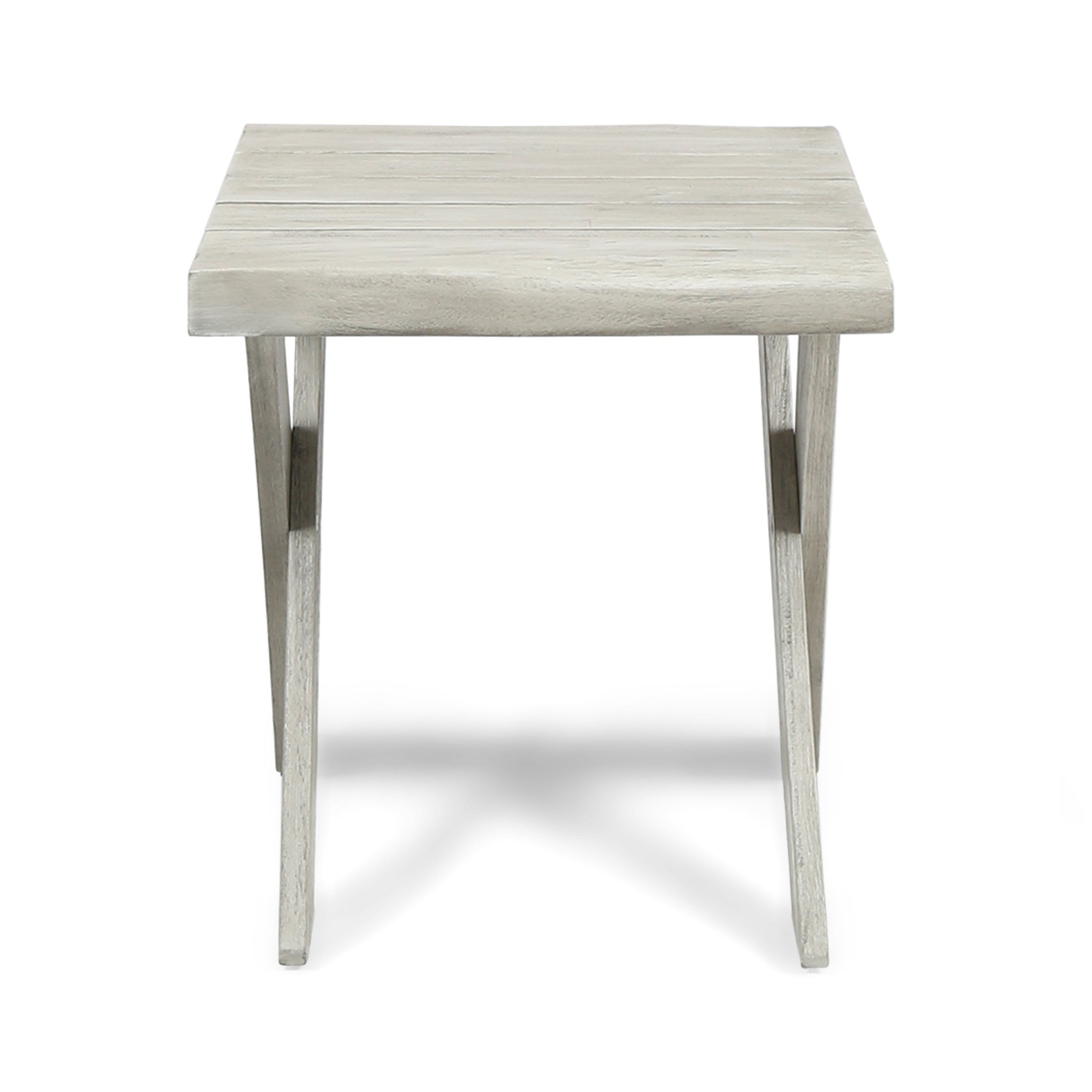 Rustic Tray Side Table - Light Grey