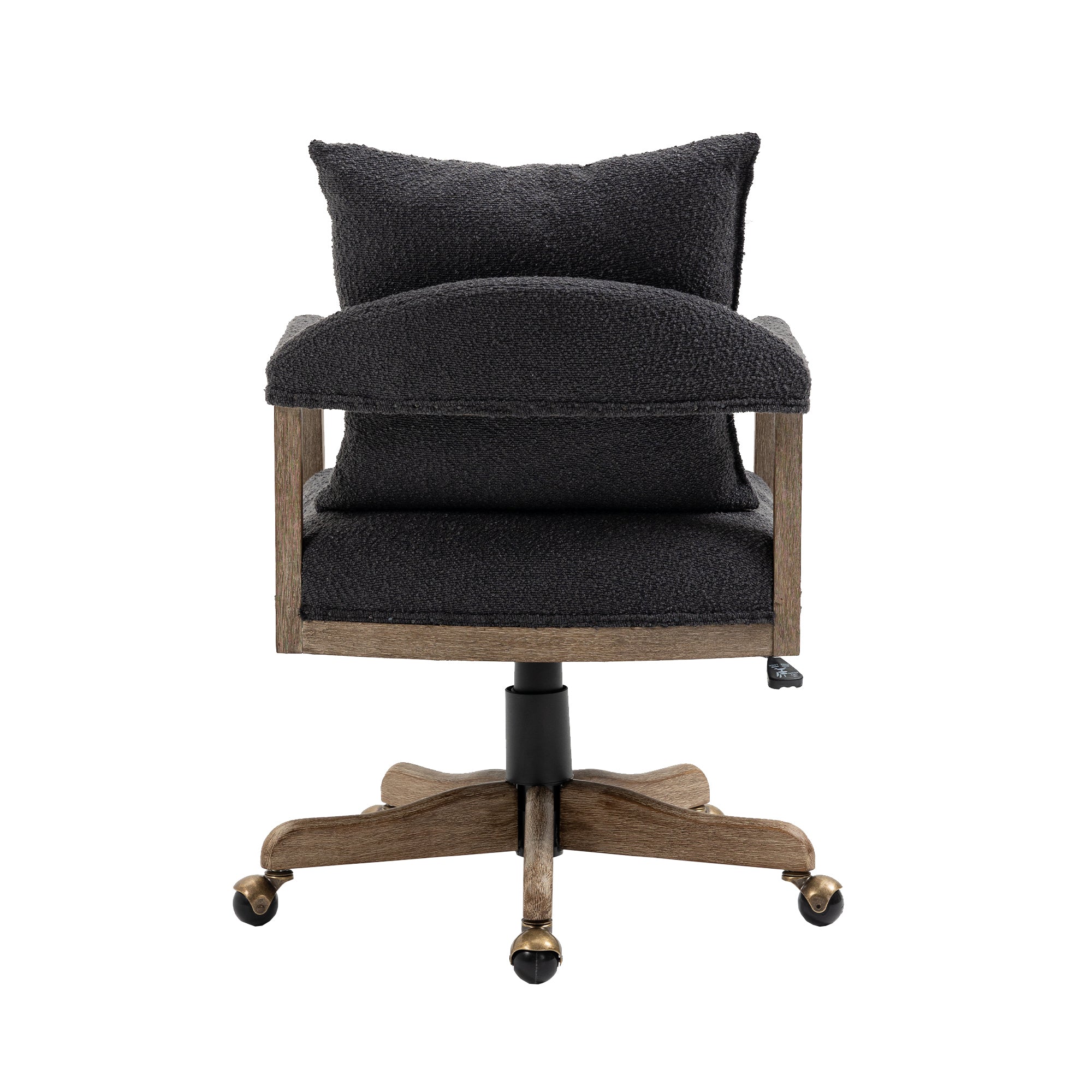 Chair Office Chair Adjustable Swivel Chair Fabric Seat Home Study Chair - Black