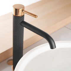 Black and Gold Faucet for Bathroom Sink