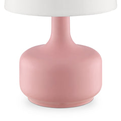 17.25" Tall Modern Mid-Century Touch On Table Lamp, Powder Pink