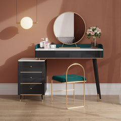 Modern Dressing Vanity Makeup Table Set - Black