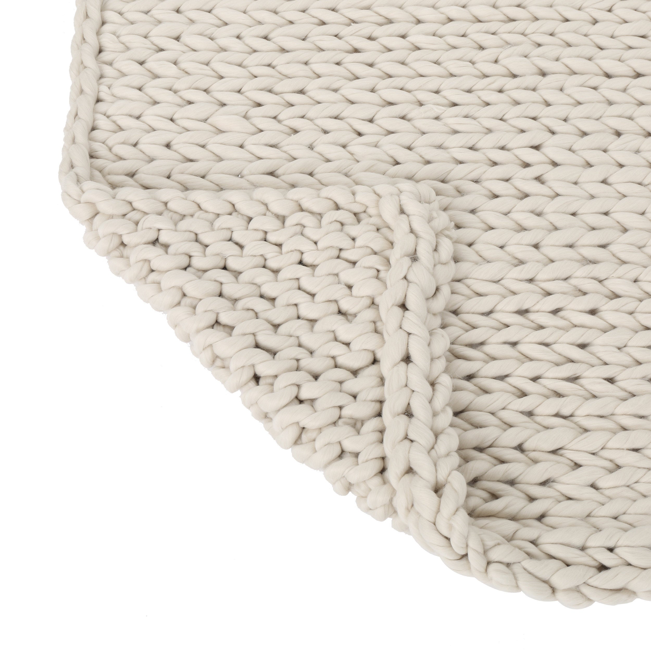 Cozy Ivory Throw Blanket