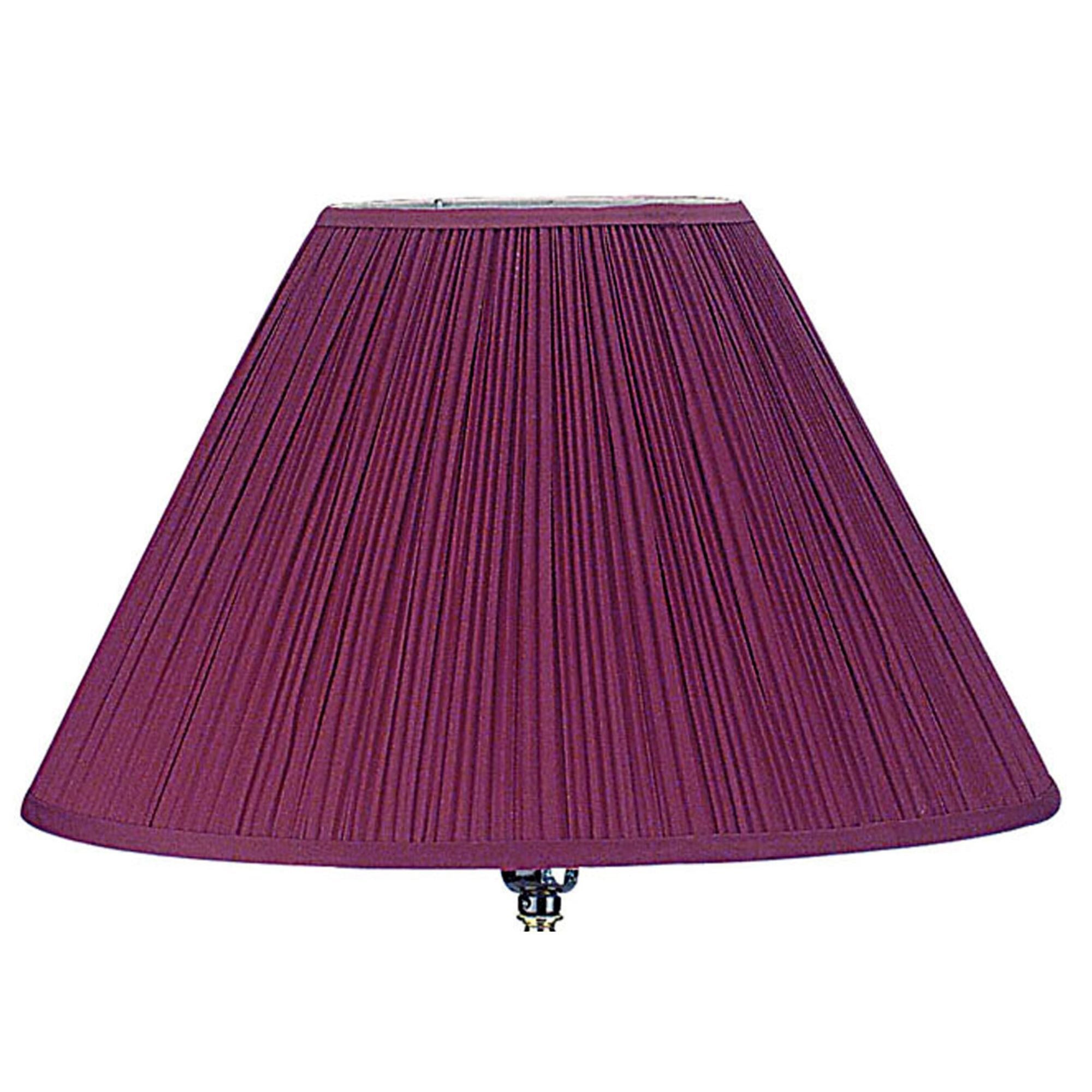 27" Tall Ceramic Table Lamp, Urn-Shaped with Burgundy finish, Linen Shade