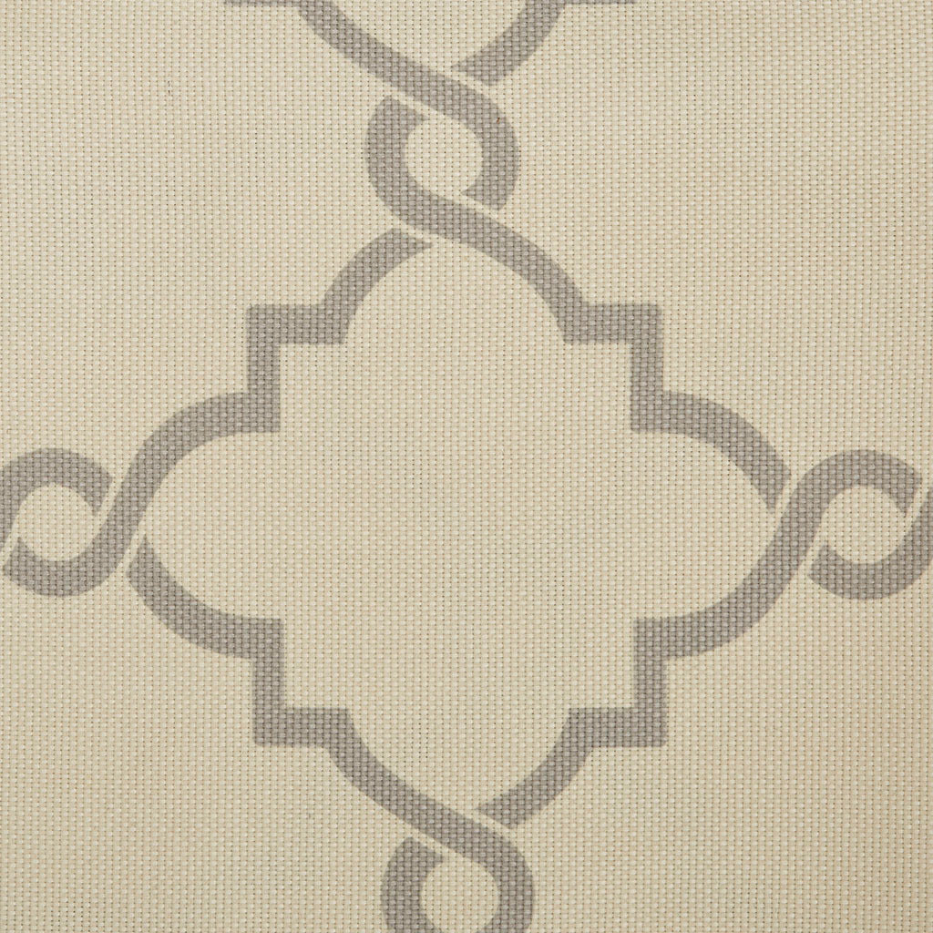 50x108" Fretwork Print Grommet Top Window Curtain Panel - Beige+Grey (1 panel only)