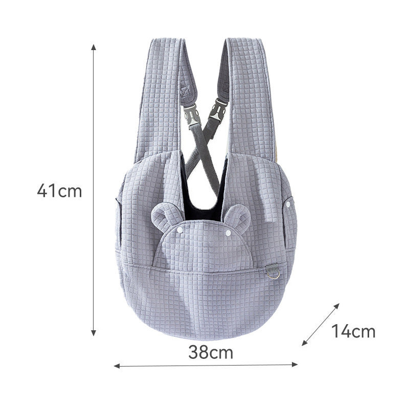 Pet Backpack Comfort Dog Bag Kitten Carrier Outdoor Travel Breathable Cross Design Chest Backpack