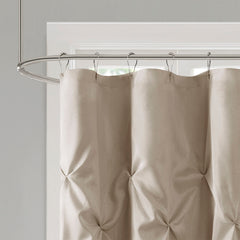 Tufted Semi-Sheer Shower Curtain - Taupe