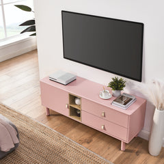 Drawer TV Home Cabinet with Door, Storage, multi-functional - Pink