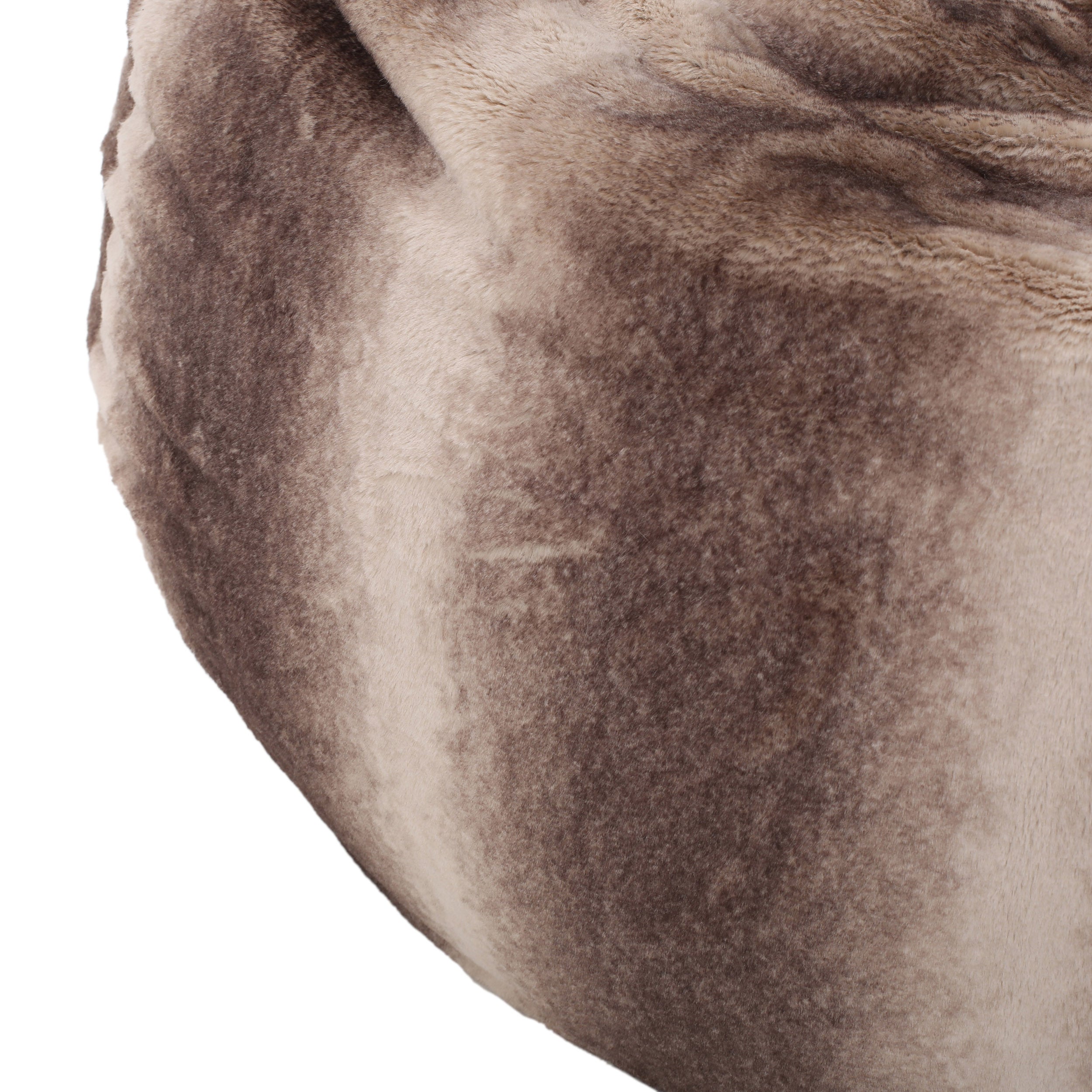 Modern Glam Faux Fur 3 Foot Bean Bag - Oak Brown