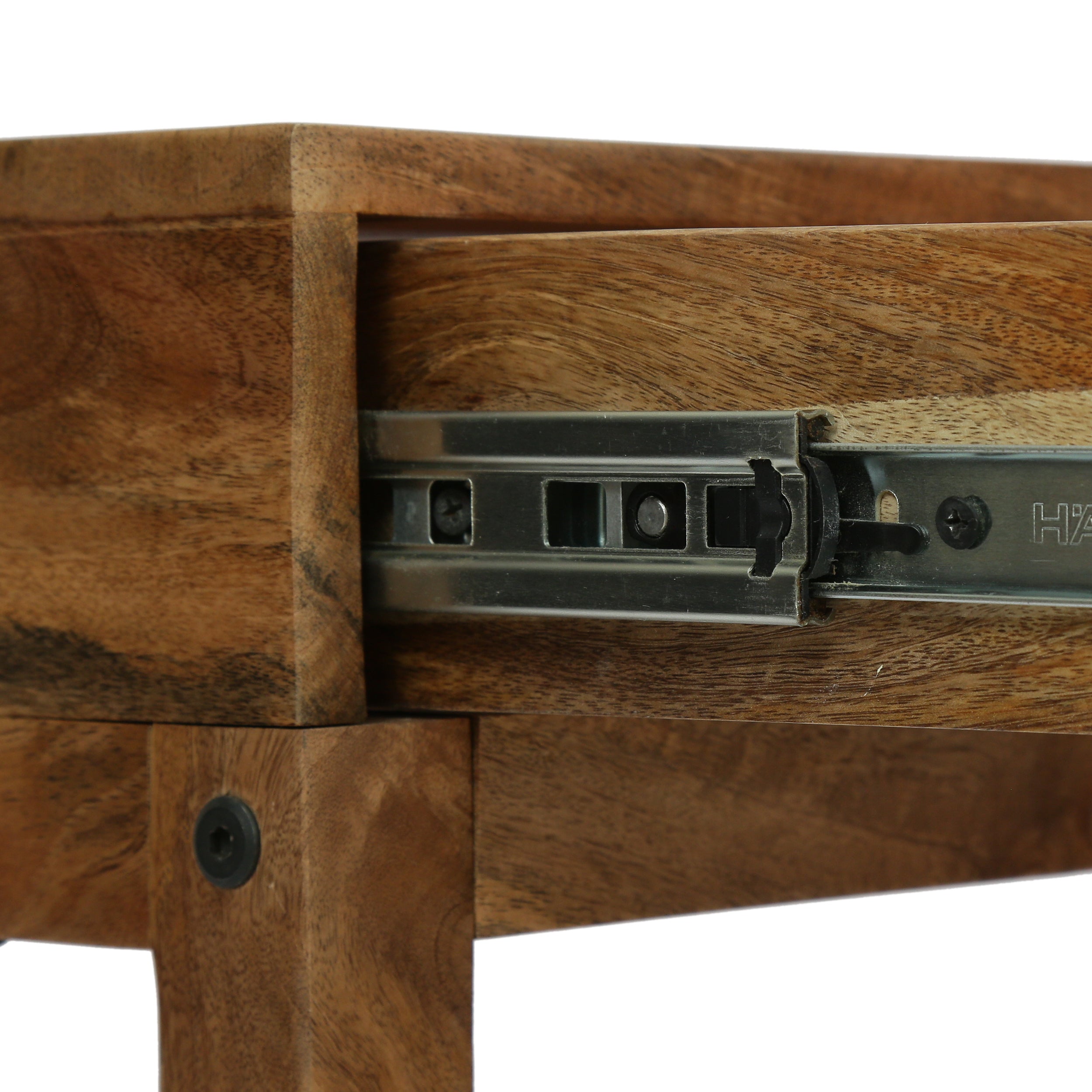 Contemporary Office Desk Mango Wood with drawer - Natural