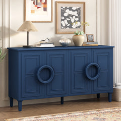 Four-door sideboard with French-Inspired,Suitable for Living Rooms, Entrance and Study Rooms