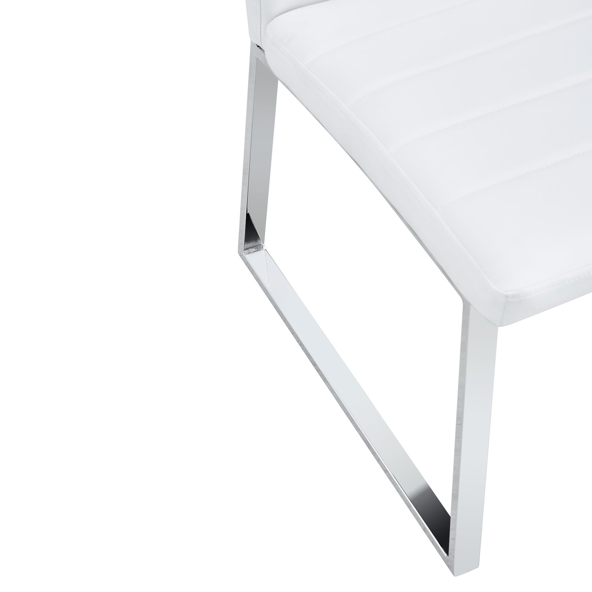 Dining Table Chairs Set for 4, Rectangular Dining Room Table Set, Faux Marble Modern Dining Table & Leather Chairs for Kitchen Dining Room, White