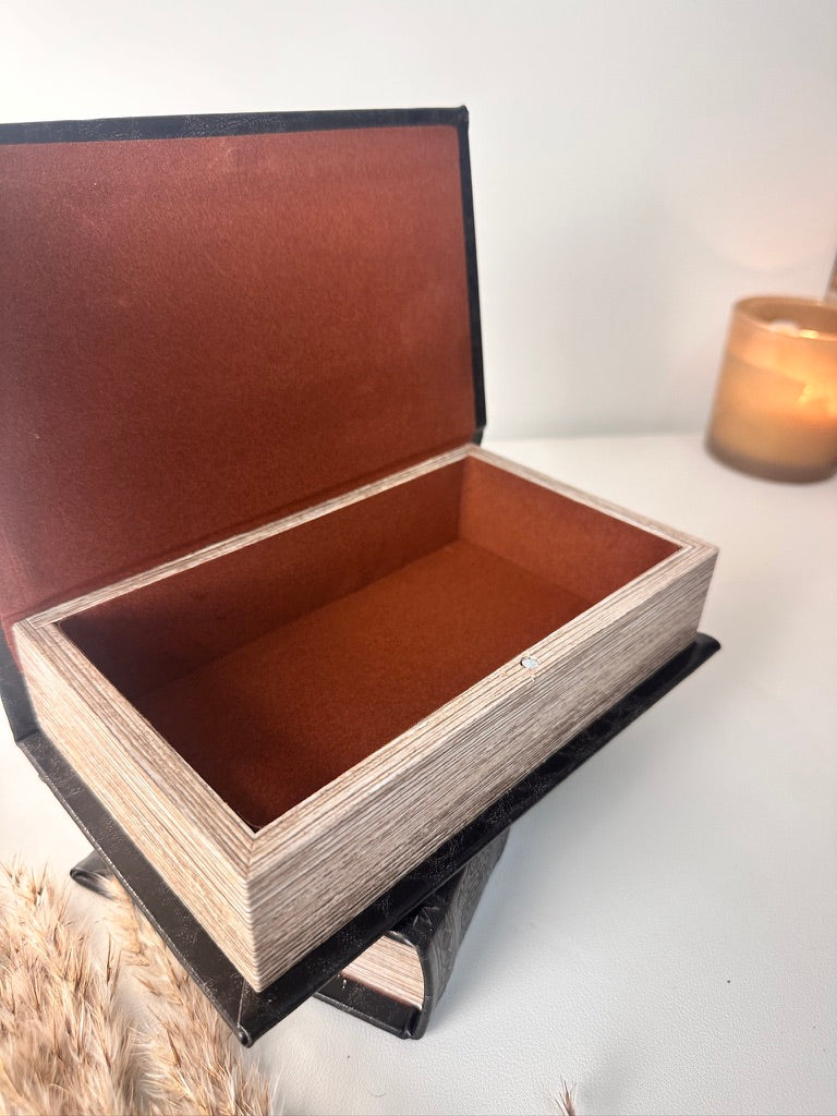 Set of 2 Decorative book Black with Box inside