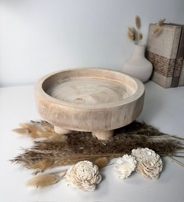Boho Minimalist Rustic Paulownia Wood 10" long- Beige