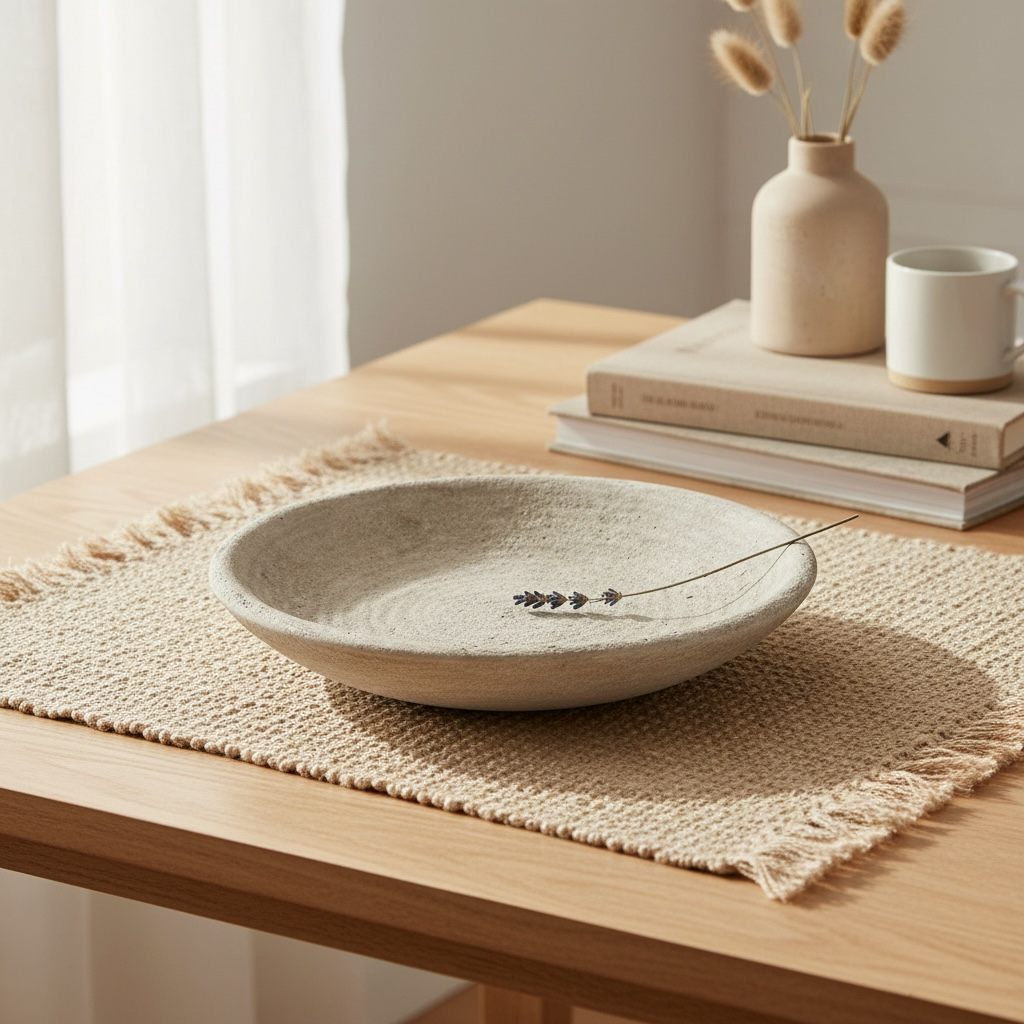 Organic Stone Decorative Tray 12x12x3’’