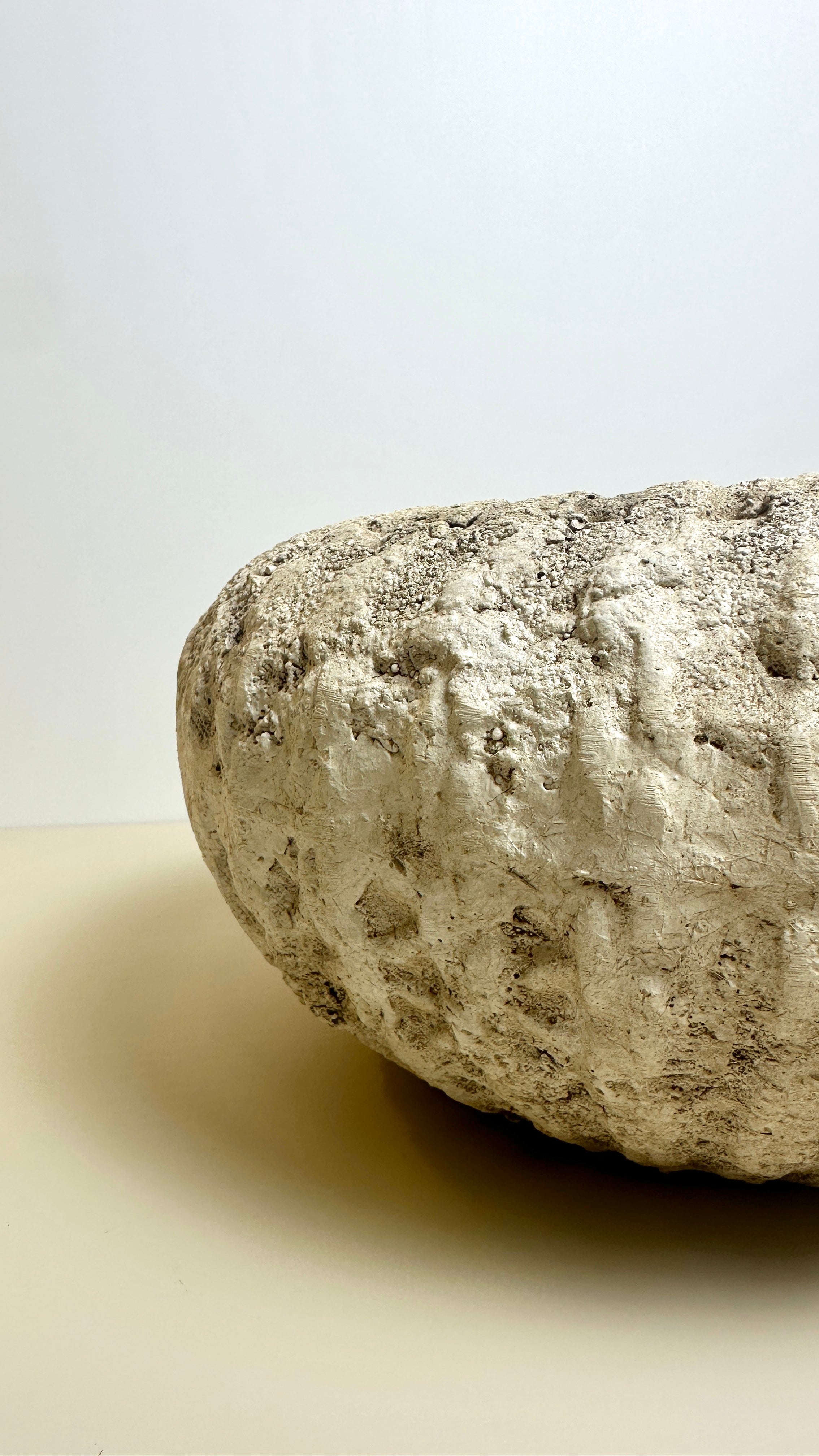 Rustic terracotta concrete bowl planter vase natural finish