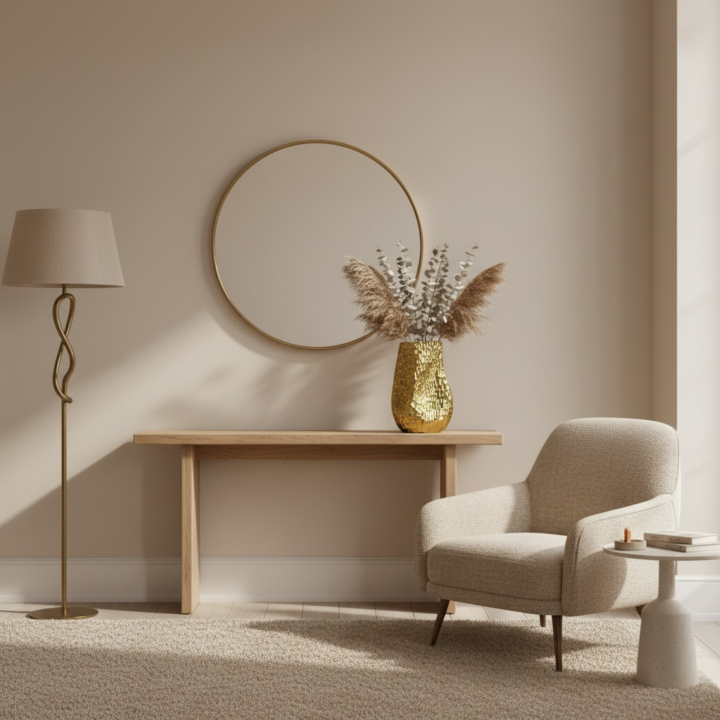 Modern Contemporary Gold Vase Shape 10"