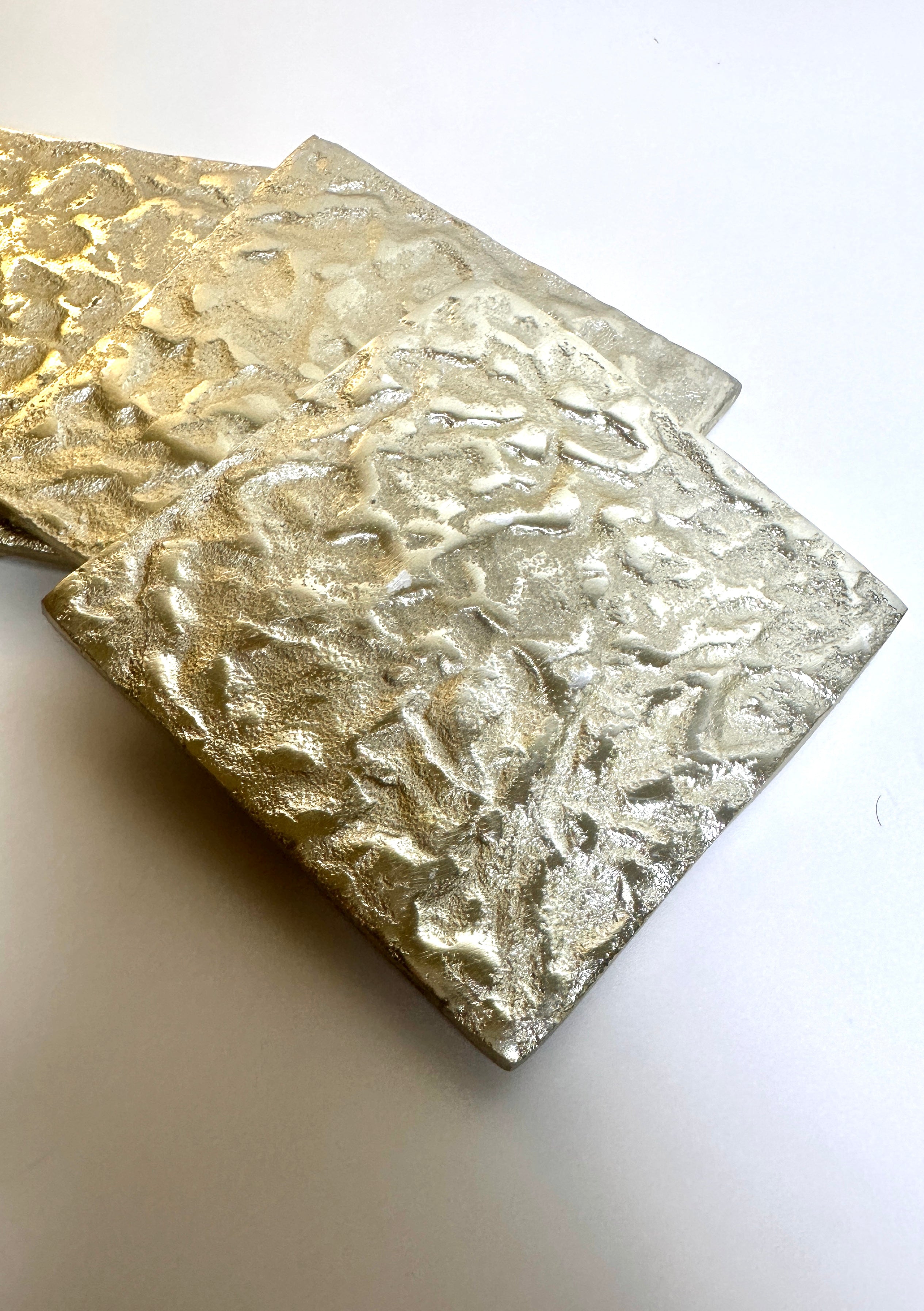 Luxury Metal Gold Coaster Set of 4