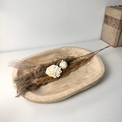Boho Chic Paulownia Square Decorative Tray 14.5" long