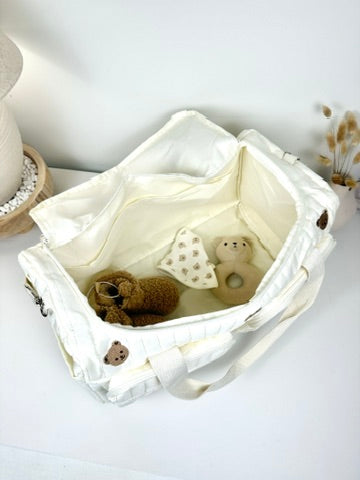 Set of 2 (DUFFEL BAG + POUCH 1 BEAR) - BABY BAG ESSENTIALS