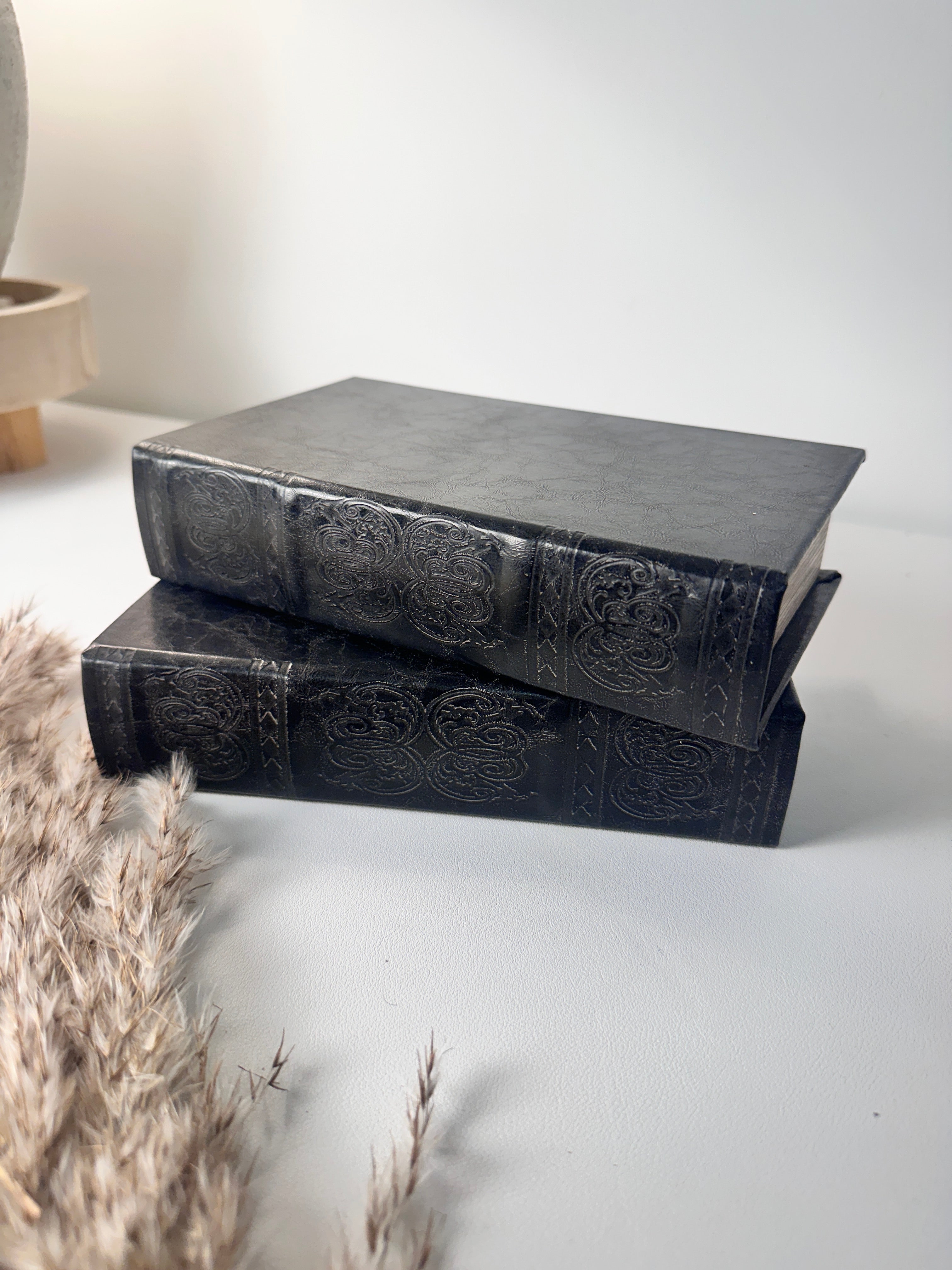 Set of 2 Decorative book Black with Box inside