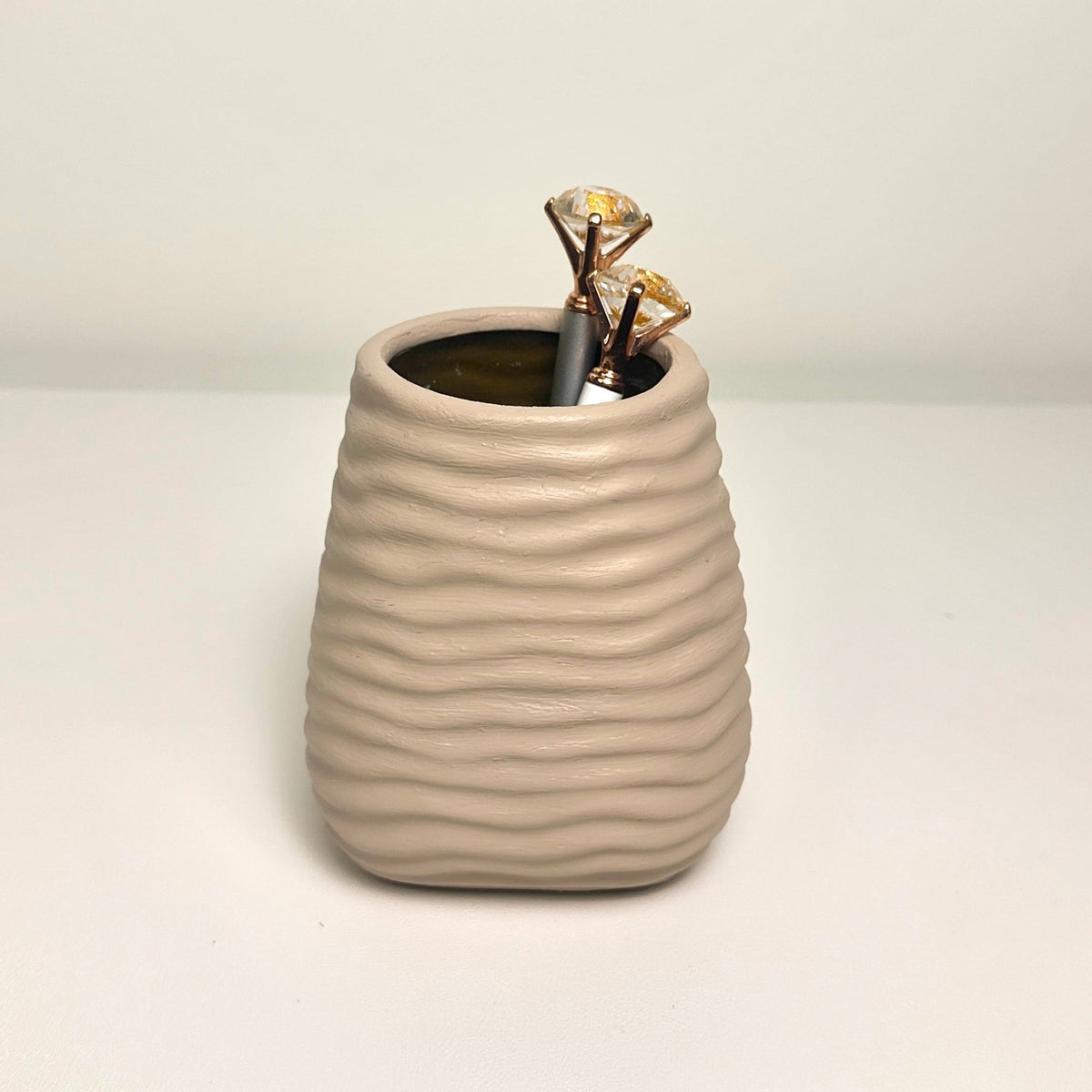 Small Vase/Pen Holder Minimalist Style  4.5"