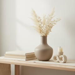 Small decorative vase Tan Matte 5.5” tall