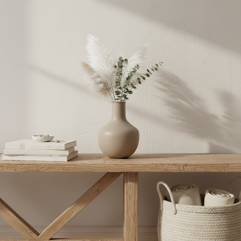 Small decorative vase Tan Matte 5.5” tall