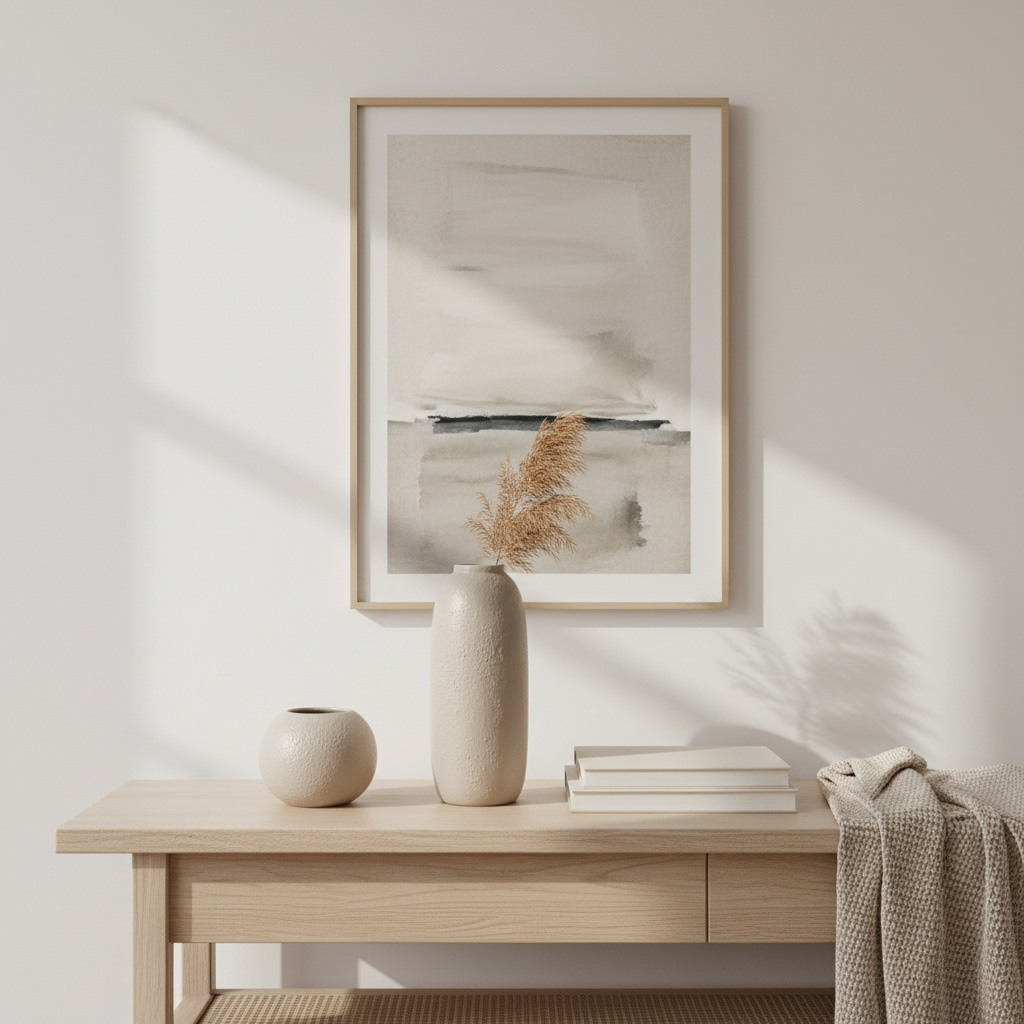 Minimalist Textured Ceramic Tan Beige Vase 12"
