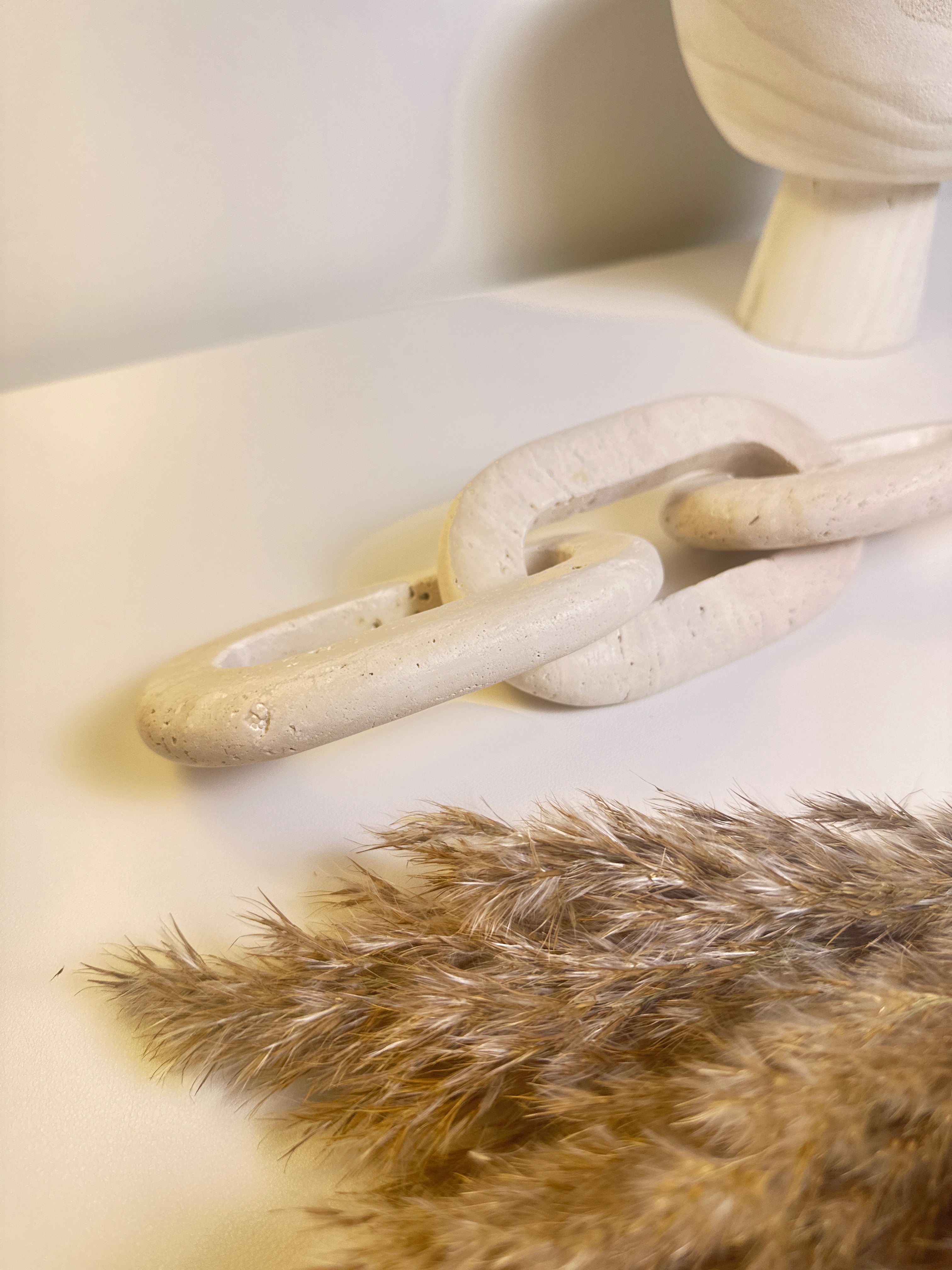 Travertine Stone Chain Decorative Accent Sand Color - Sand