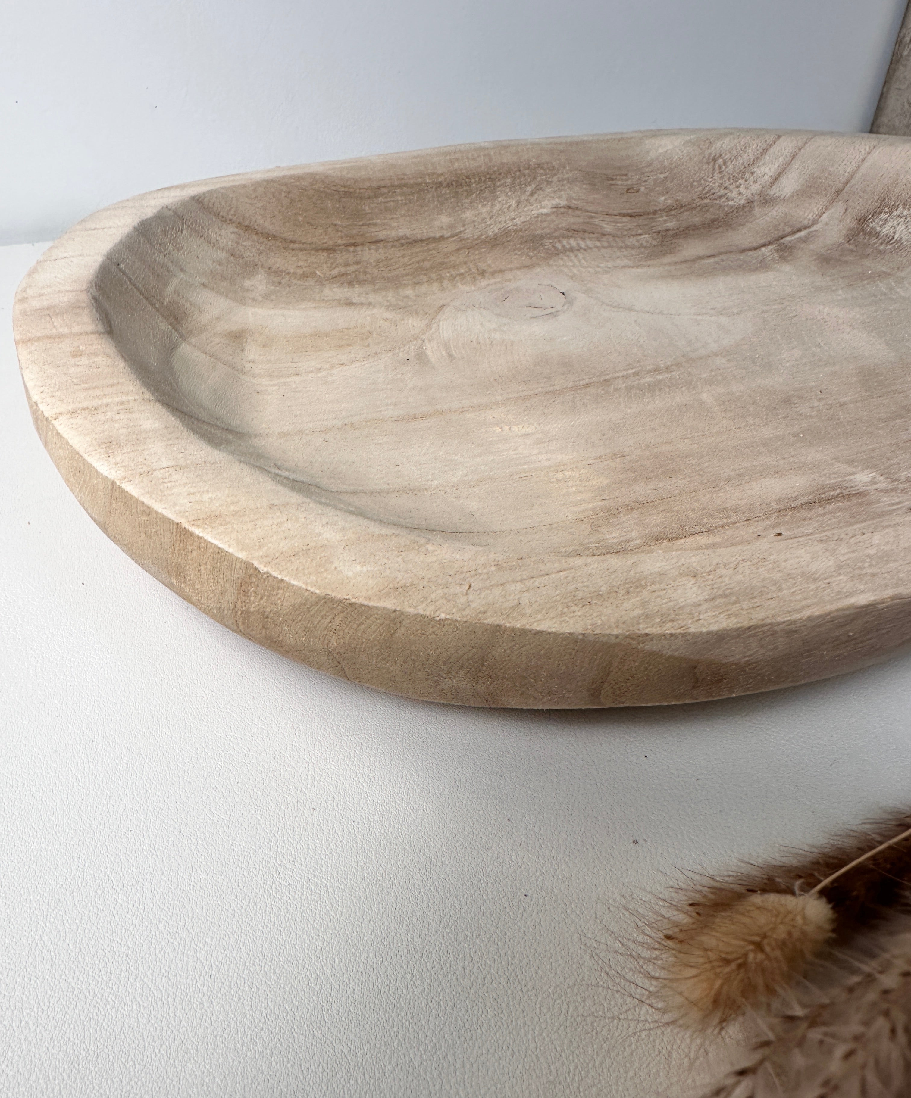 Boho Chic Paulownia Square Decorative Tray 14.5" long