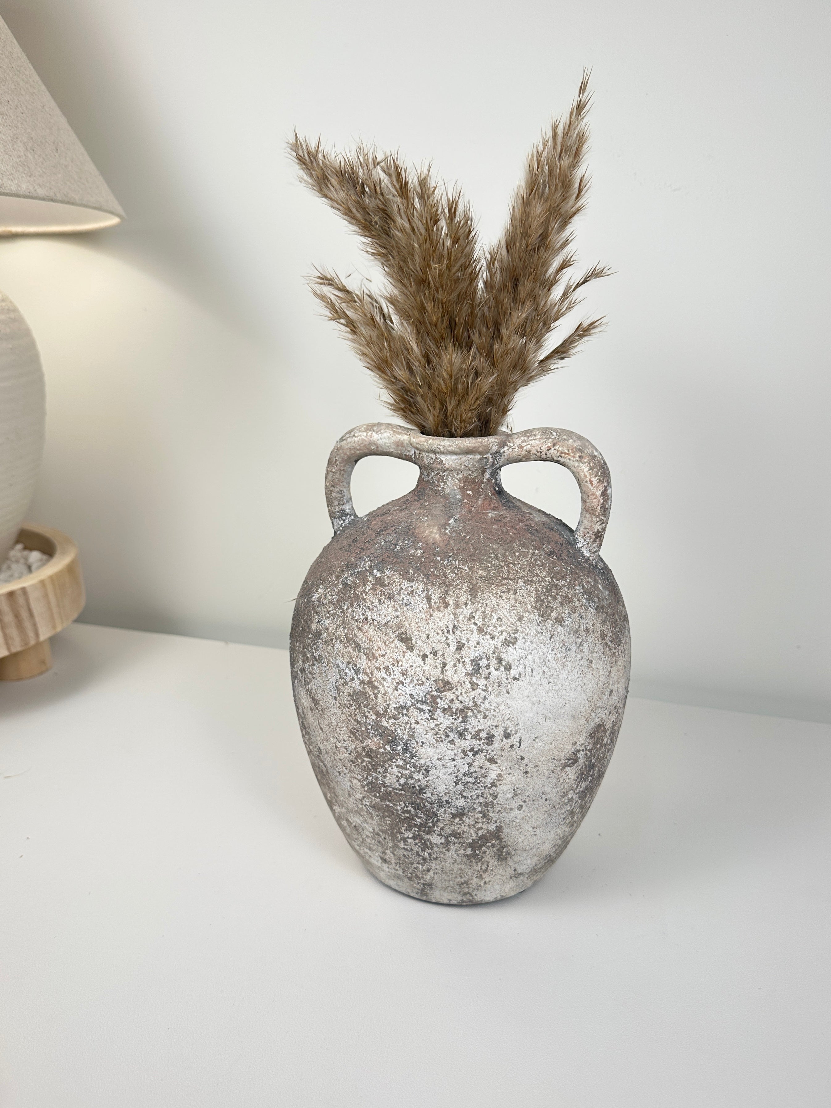 Rustic Ceramic Vase Textured Minimalist style 10’’ tall